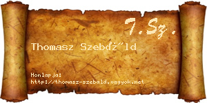 Thomasz Szebáld névjegykártya